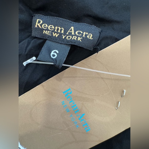 Reem Acra Plunging V-Neck Beaded Gown Sequined Maxi Dress - Picture 13 of 15